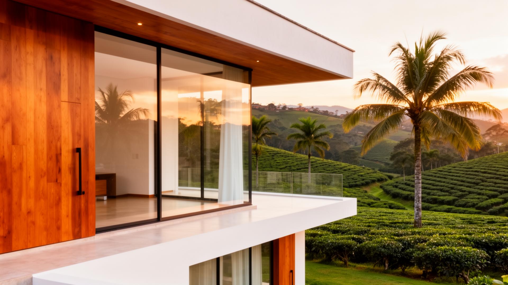 Casa moderna en Armenia, Quindío con vista al paisaje cafetero